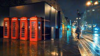 London Wet City Streets Ambience Night Walk