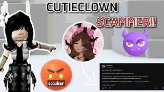 *"CUTIECLOWN"* needs to stop scamming people's #roblox #roblox rant #scammer @cutieclownn