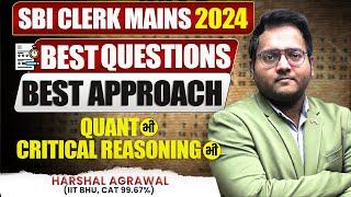 SBI CLERK Mains Level Quant, Critical Reasoning, Algebra, Number System, Caselet DI | Harshal Sir