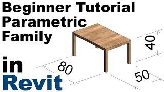 Revit Beginner Tutorial - Parametric Family