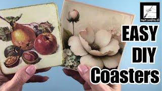 BEGINNER Decoupage: Transform Ceramic Tiles and MDF Squares into Amazing COASTERS