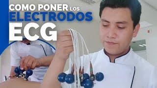 COMO y DONDE COLOCAR los ELECTRODOS del ELECTROCARDIOGRAMA [ECG] | TUTORIAL | ENFERMERIA