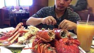 Ăn 10 con tôm Hùm, 1 đĩa cua Hoang đế ( Eating Lobsters and King crabs)