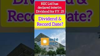 REC Ltd Interim Dividend for F.Y. 25/REC Ltd Dividend & Record Date? Mind & Market