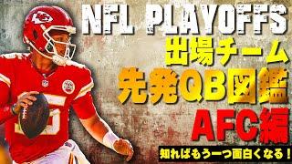 【NFL入門】プレーオフ出場チームの先発QBをライトに覚える動画！AFC編