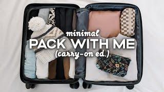 Minimalist PACK WITH ME | 2 Weeks In A Carry-On