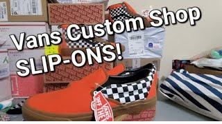 Vans Custom Shop SLIP-ONS Wide! First time ordering custom SLIP-ONS Unboxing & Review BMX & Skate 