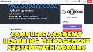 Complete Academy Learning Management System (LMS) with Add-ons using PHP | Free Source Code Download