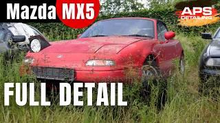 First Full Detail and Deep Clean of Mazda MX5 Miata After 31 Years | ASMR Car Detailing マツダ・ミアータ