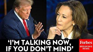 'Does That Sound Familiar?': Trump Stops Harris's Interruption Using Her Line From 2020 Debate