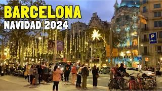 BARCELONA NAVIDAD 2024  Luces y Decoración Navideña Passeig de Gràcia  Walking Christmas Tour 2024