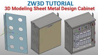 ZW3D Tutorial 12 | 3D Modeling Sheet Metal Design Cabinet