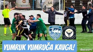 YUMRUK YUMRUĞA KAVGA ÇIKTI! MAÇ YARIDA KALDI! YARIMADA FK VS GÜMÜŞLÜK İDMAN YURDU