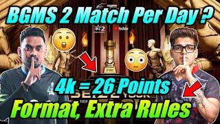 BGMS Format, Special Rules Explain  No. of Matches, Group ?