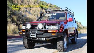 1991 80 series Toyota Land Cruiser HDJ81 - 1HD-T turbo Diesel test drive.