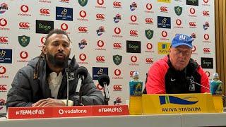 #IREvFIJ: Fiji's Waisea Nayacalevu and Mick Byrne speaking after their defeat to Ireland