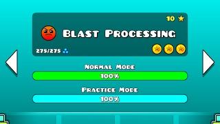 Geometry Dash Walkthrough - Level 17 (Blast Processing) [ALL COINS]