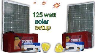 My New solar setup/125 watt solar  installation/ cheap and best solar setup