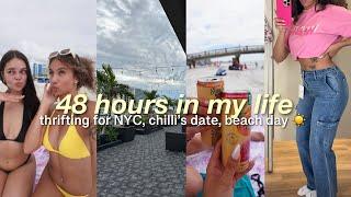 Last days of Summer | thrift shopping for NYC, beach day, trying the CHILLI'S TRIPLE DIPPER 