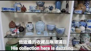 Talk about blue and white porcelain painted in white. #antique #porcelain