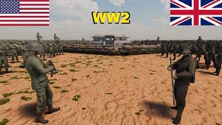 American WW2 Soldiers VS British WW2 Soldiers | Ultimate Epic Battle Simulator 2