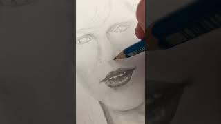 ASMR Drawing Taylor Swift with Graphite Pencil | Relaxing Art Sounds #shorts