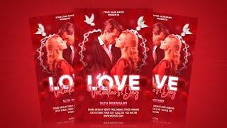 How to Design Valentine's Day Flyer in Photoshop Tutorial