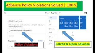 We’ve found some policy violations on your site which means that your site isn’t ready to show ads