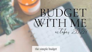 budget with me | october 2024 budget | dave ramsey inspired | zero based budget | family budget