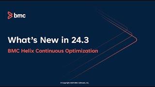 What's new in BMC Helix Continuous Optimization 24.3