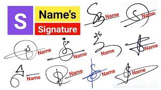  20+ Signature Ideas For S Names | S Letter Signature Styles | How to make signature | S Signature