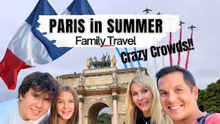 BASTILLE DAY In Paris, France: Crazy Crowds And American Family Travel Vlog