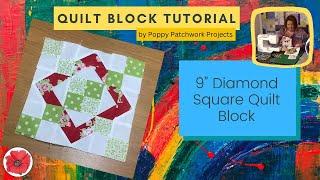 How to make the Diamond Square Quilt Block ◈ Free Quilting Tutorial