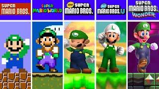 Evolution of Luigi in 2D Super Mario Bros Games (1985-2024)