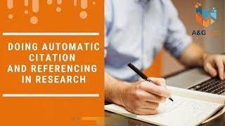 Doing Automatic Citation and Referencing in research