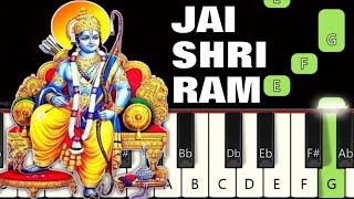 JAI SHRI RAM  | Adipurush | Piano tutorial | Piano Notes | Piano Online #pianotimepass #jaishriram