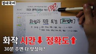 화작 "13분" 넘는 사람 들어오세요 (화법의 공부법, 출제 포인트)