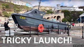 Blake’s new fishing boat launched into Ventnor Haven, Isle of Wight