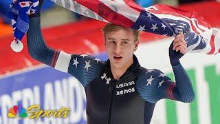 Jordan Stolz cruises to men's 500m victory at Four Continents Championship in Japan | NBC Sports