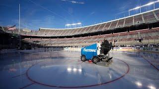 How Ohio State's stadium was set up for Blue Jackets vs. Red Wings Stadium Series outdoor NHL game