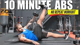 10 EXERCISES AB WORKOUT At Home No Repeat | Zeus Fitness