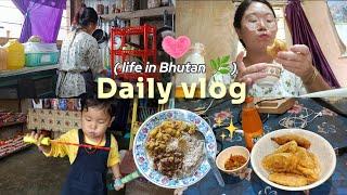 Daily vlog ~ life in Bhutan I made samosa   ( slow & productive day)