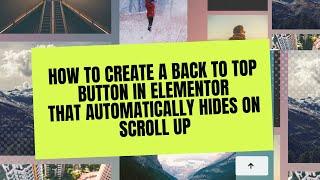 How to Create a Back to Top Button in Elementor That Automatically Hides on Scroll Up