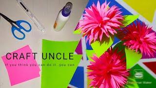 CRAFT UNCLE..HOW TO MAKE A PAPER FLOWER IN A EASY WAY...