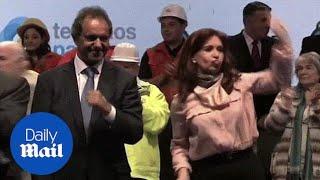 Cristina Fernandez de Kirchner breaks into dance at party rally - Daily Mail