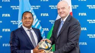 I met the President of the  Malagasy Football Federation (FMF), Alfred Randriamanampisoa