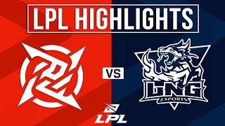 NIP vs LNG Highlights ALL GAMES | LPL 2024 Summer | Ninjas In Pyjamas vs LNG Esports