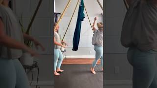 2 Minute Aerial Yoga Flow ‍️ #aerialfitness #aerialyoga #aerialhammock