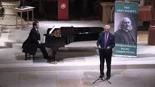 The Liszt Society International Piano Competition 2017 Recitation Mark Viner piano and Ronald Cavaye