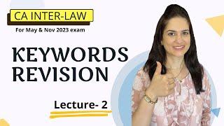 CA Inter Law Revision Marathon | CA Preeti Aggarwal | Lecture 2